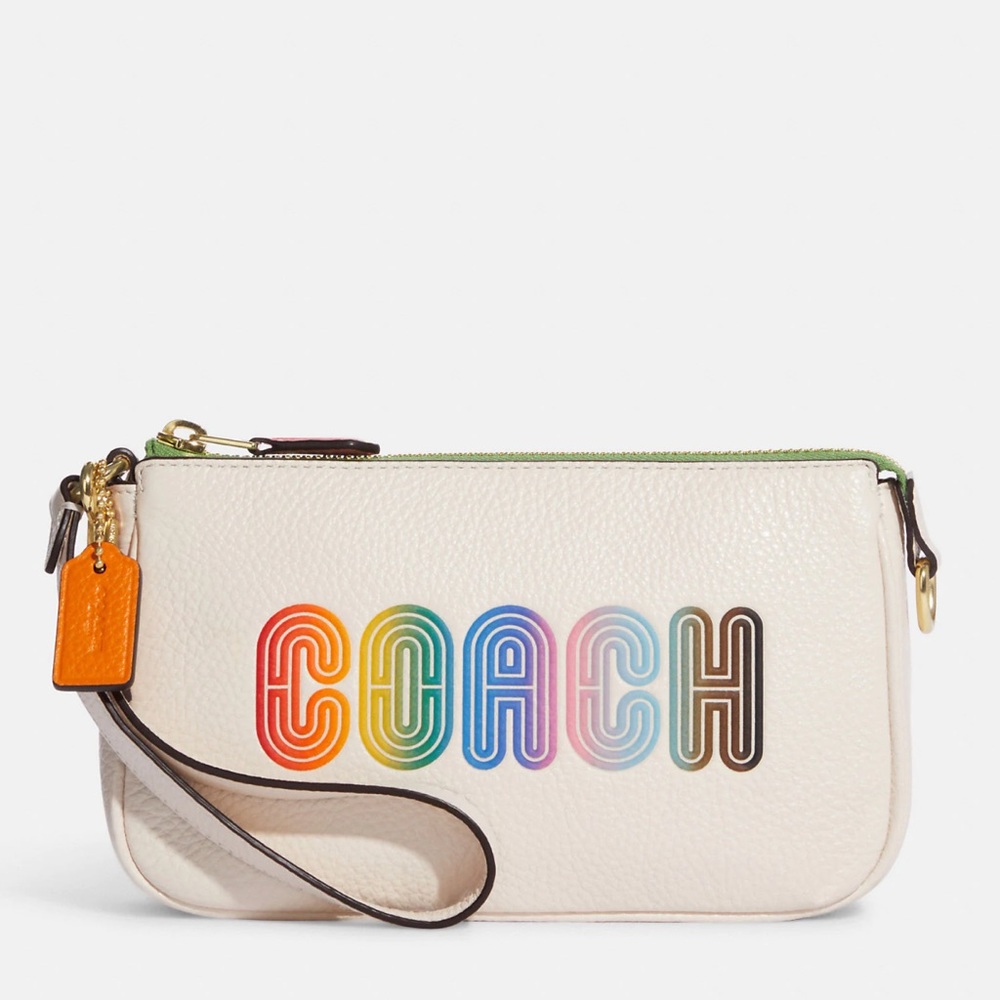 Coach Nolita 19 With Rainbow Coach 
Gold/Chalk Multi - Picture 6 of 16